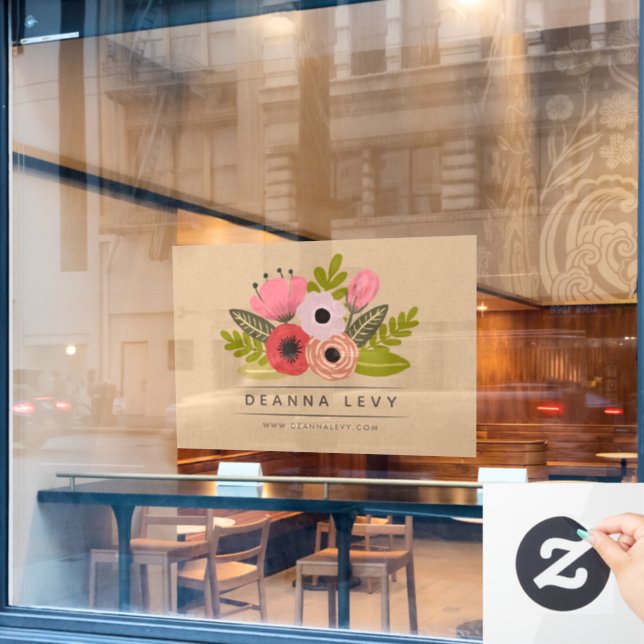 Floral Bouquet Business Promotional Window (Cafe Window)