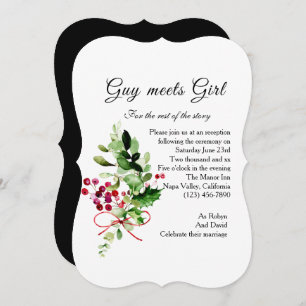 Floral Bouquet Casual Reception Invitation