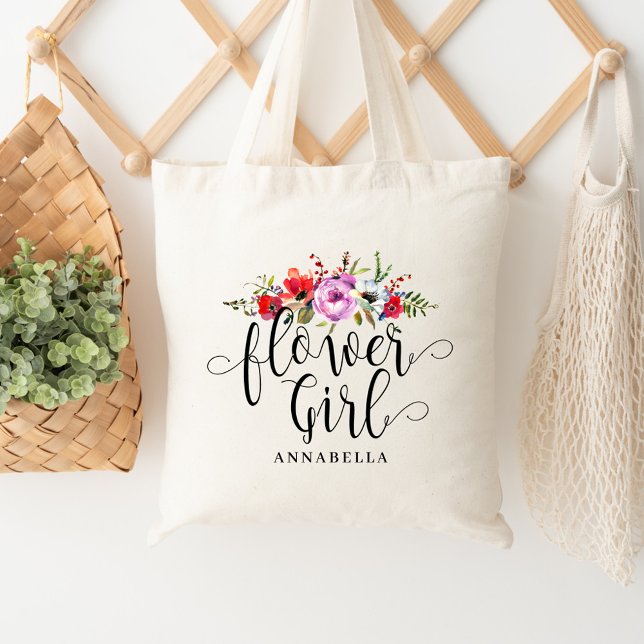 Floral Bouquet Flower Girl Tote (Creator Uploaded)