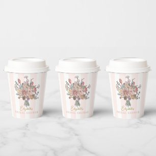 Floral Bouquet Fresh off the Market Bridal Shower Paper Cups