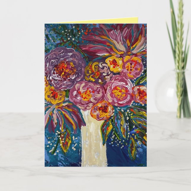 Floral Bouquet Greeting Card  (Front)