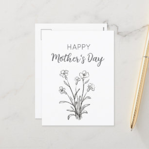 Floral Bouquet Happy Mother's Day Holiday Postcard