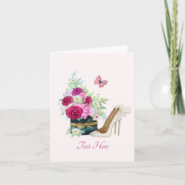 Floral bouquet heels  card (Front)