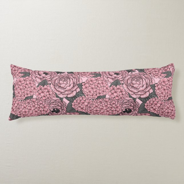 Floral bouquet in pink body cushion (Front)
