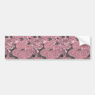 Floral bouquet in pink bumper sticker