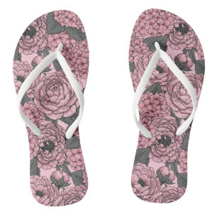 Floral bouquet in pink thongs