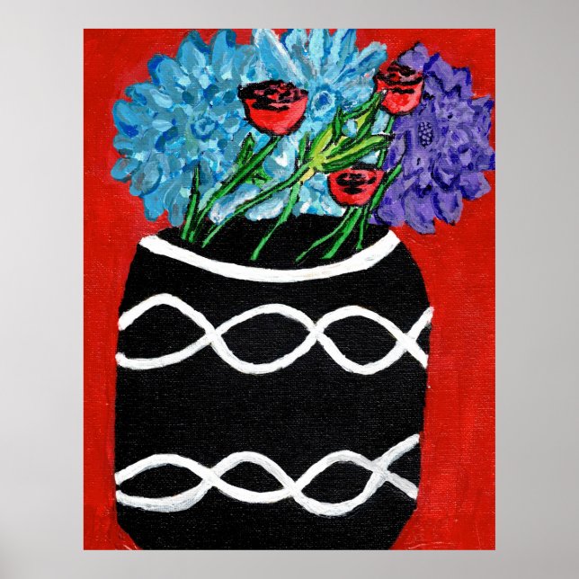 Floral Bouquet in Vase (Semi-Gloss) print (Front)