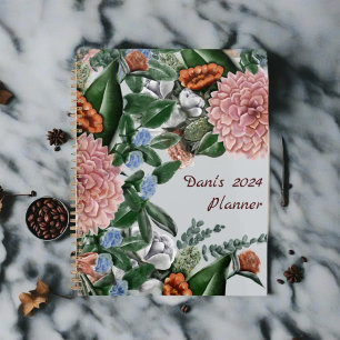 Floral Bouquet in Watercolour with Name Planner