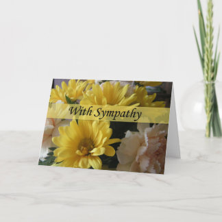 Floral Bouquet Large Font Sympathy Card