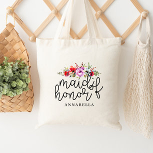 Floral Bouquet Maid of Honour Tote