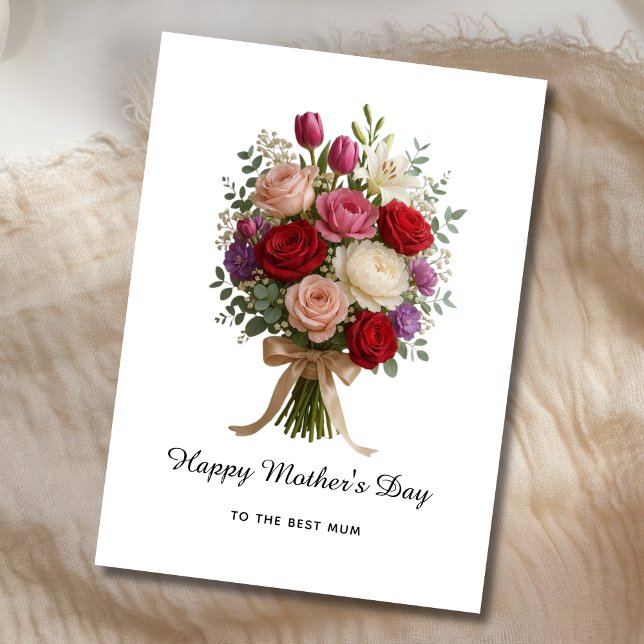 Floral Bouquet Mother’s Day Card for Best Mum (Creator Uploaded)