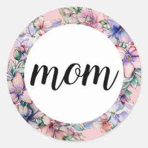 Floral Bouquet Mother's Day Classic Round Sticker