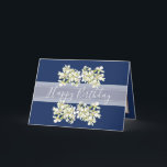 Floral Bouquet Orchid Flower Blue Girl Birthday Card<br><div class="desc">Clusters of white, veined orchids against a sky-blue colour background. The flowers surround the birthday greeting text which uses an attractive script typography font against a white translucent sash. The flowers cover the front of this card which can be used as a thank you card, a birthday card, or any...</div>