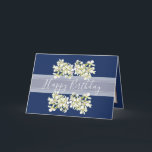 Floral Bouquet Orchid Flower Blue Girl Birthday Card<br><div class="desc">Clusters of white, veined orchids against a sky-blue colour background. The flowers surround the birthday greeting text which uses an attractive script typography font against a white translucent sash. The flowers cover the front of this card which can be used as a thank you card, a birthday card, or any...</div>