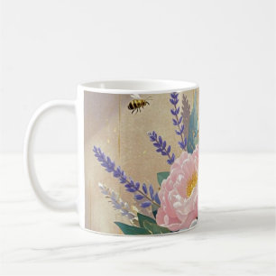 Floral Bouquet peonies lavender Coffee Mug