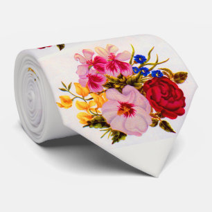 floral bouquet print tie