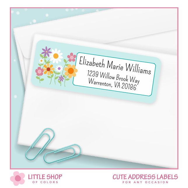 Floral Bouquet Return Address Label (Creator Uploaded)
