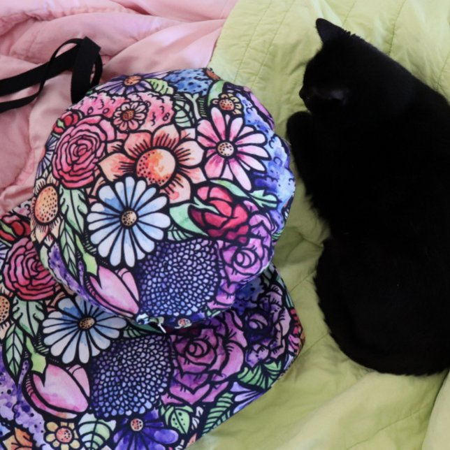 Floral Bouquet Spring Flower Round Cushion (Creator Uploaded)