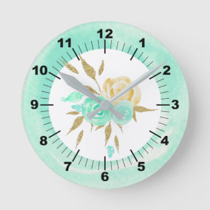 Floral Bouquet Square Wall Clock