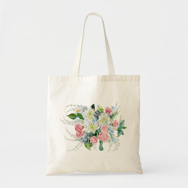Floral Bouquet Tote Bag (Front)