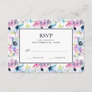 Floral Bouquet Watercolor - Wedding RSVP Card
