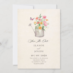 Floral bouquet wedding save the date