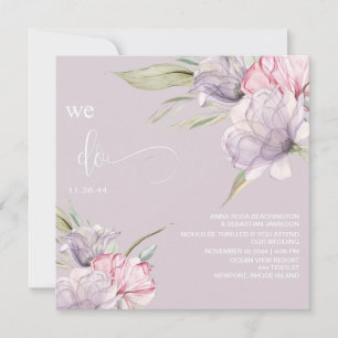 *~* Floral Bouquets AR15 RSVP BLUSH QR WEDDING Invitation