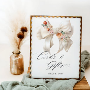 Floral Bow Baby in Bloom Cards and Gifts Poster