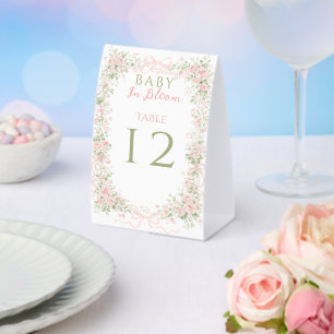 Floral Bow Baby in Bloom Girl Baby Shower