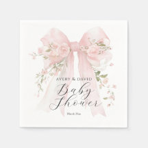 Floral Bow Elegant Flower Girl Baby Shower