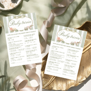 Floral Bow Whats in Your Purse Baby Shower Game