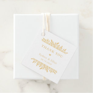 Floral Brackets EDITABLE COLOR Wedding Favour Tags