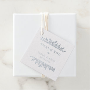 Floral Brackets REAL FOIL Wedding Favour Tags