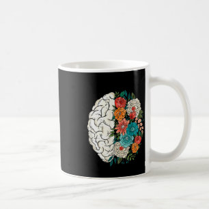 Floral Brain Mental Health s Psychologist Coffee Mug