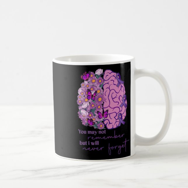 Floral Brain Not Remember Never Forget Heimerheime Coffee Mug (Right)