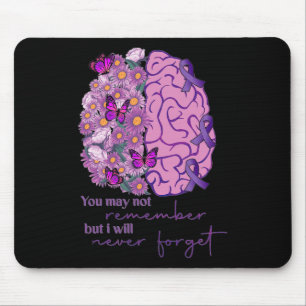 Floral Brain Not Remember Never Forget Heimerheime Mouse Pad