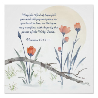 Floral Branch Bible Memory Anchor Downloadable Poster