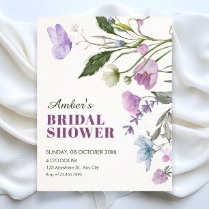 Floral branch bridal shower invitation