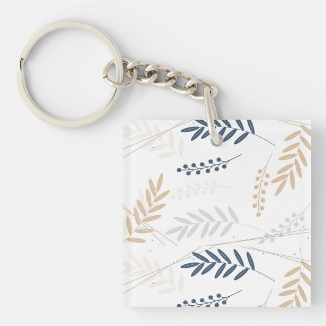 floral branch     key ring (Front)