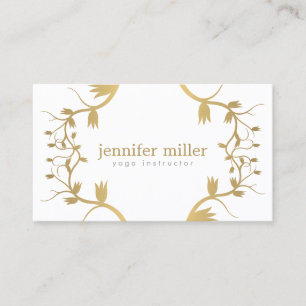 FLORAL BRANCHES in GOLD Business Card
