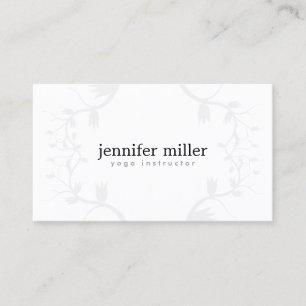 FLORAL BRANCHES in LIGHT GRAY Business Card