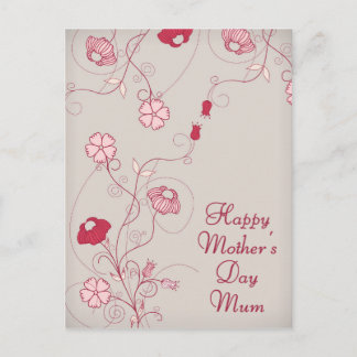 Floral Branches Mothers Day Greetings Postcard