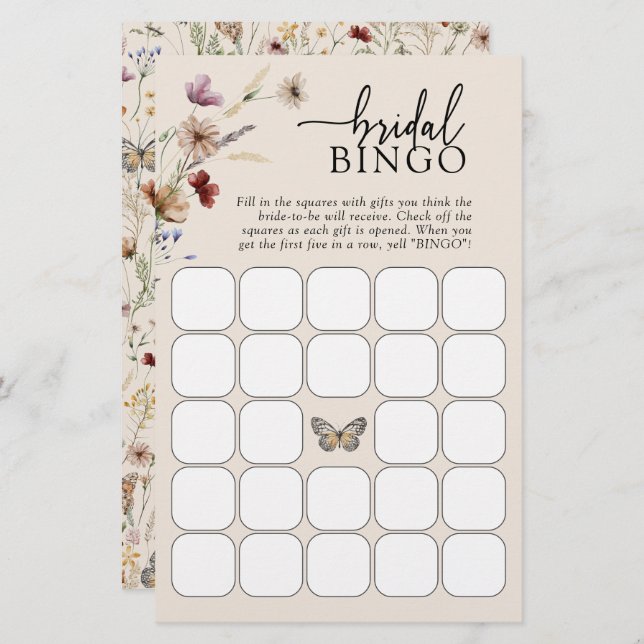Floral Bridal Bingo (Front/Back)