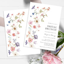 Floral Bridal Brunch Invitation