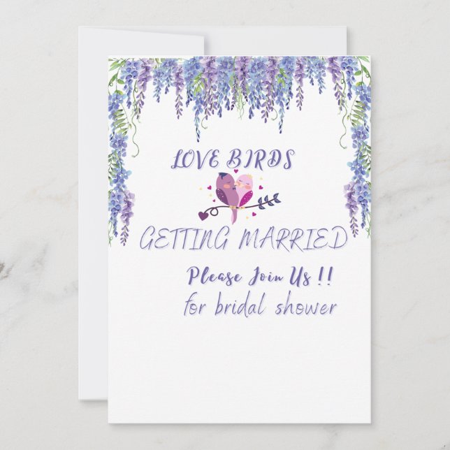 Floral Bridal Invitation  (Front)