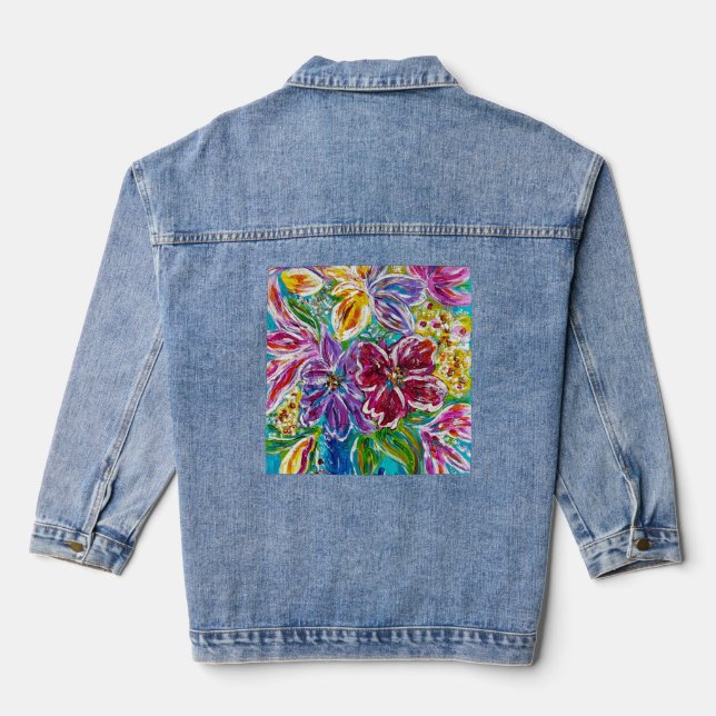 Floral Bridal Jeans Jacket (Back)
