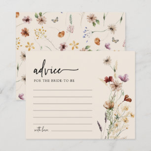 Floral Bridal Shower Advice Card