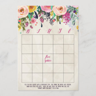 Floral Bridal Shower Bingo Cards