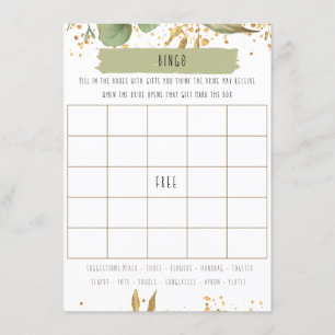 Floral Bridal Shower Bingo Game  Enclosure Card
