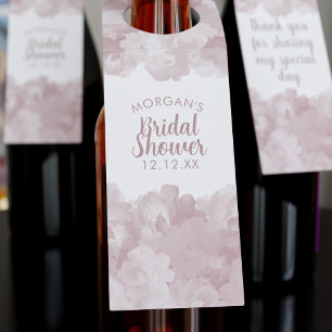 Floral Bridal Shower Bottle Hanger Tag